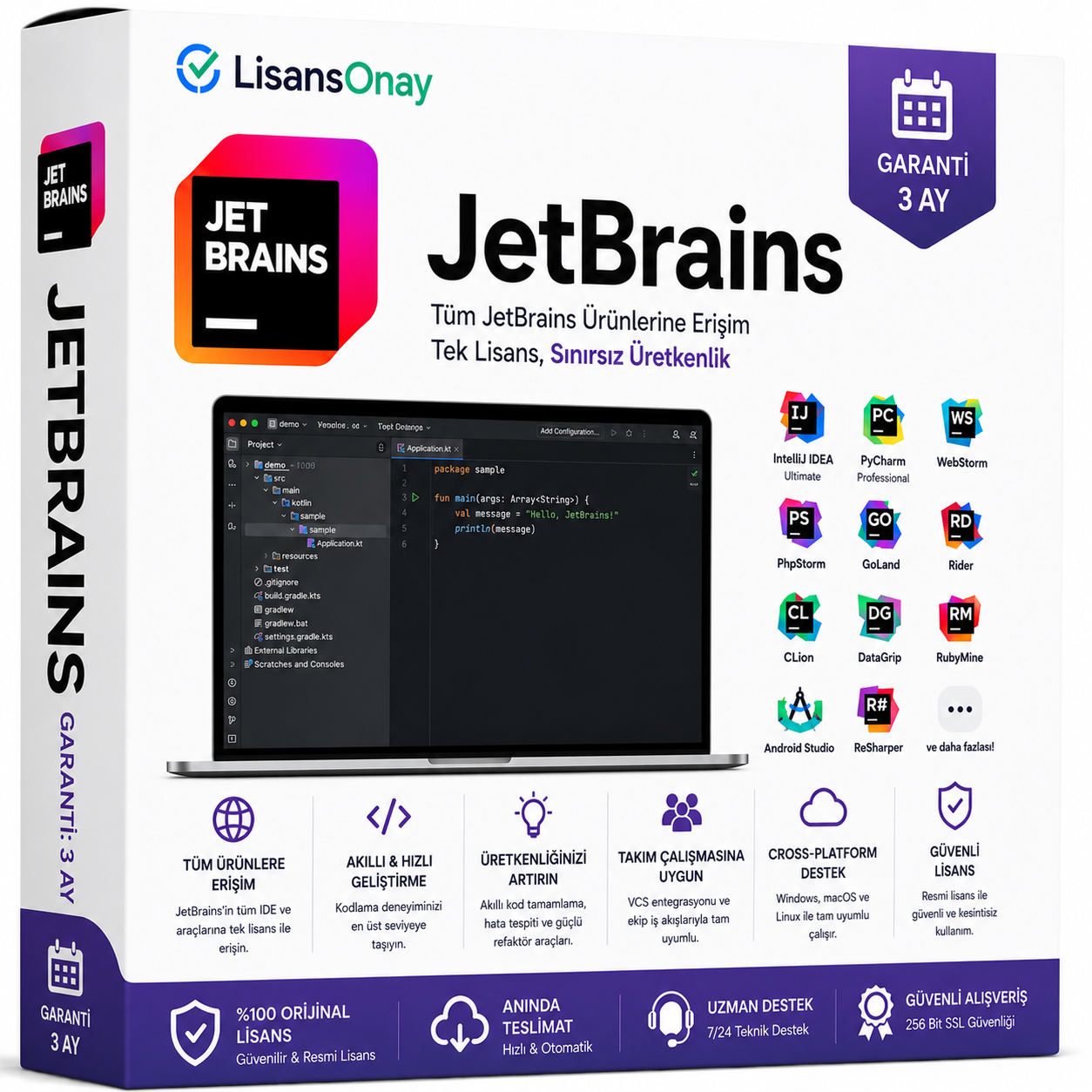JetBrains Bireysel Abonelik Lisansı (3 Aylık)