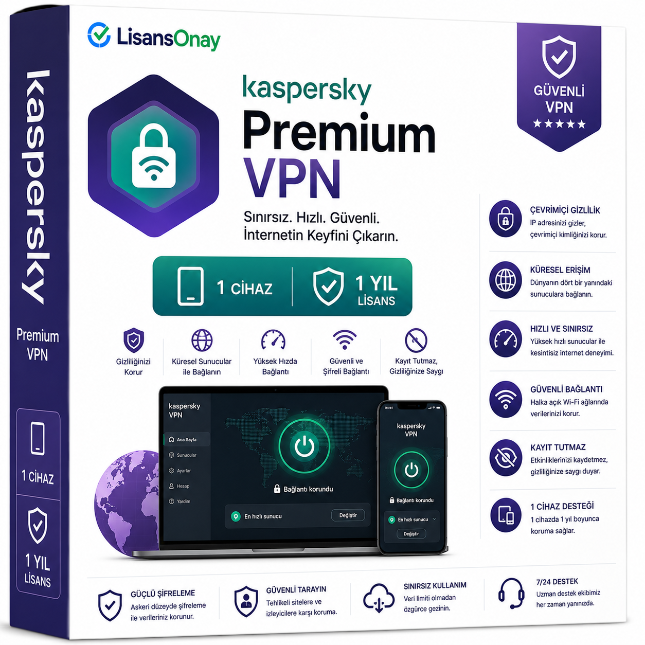 Kaspersky Premium VPN Dijital Lisans (1 Cihaz / 1 Yıl)