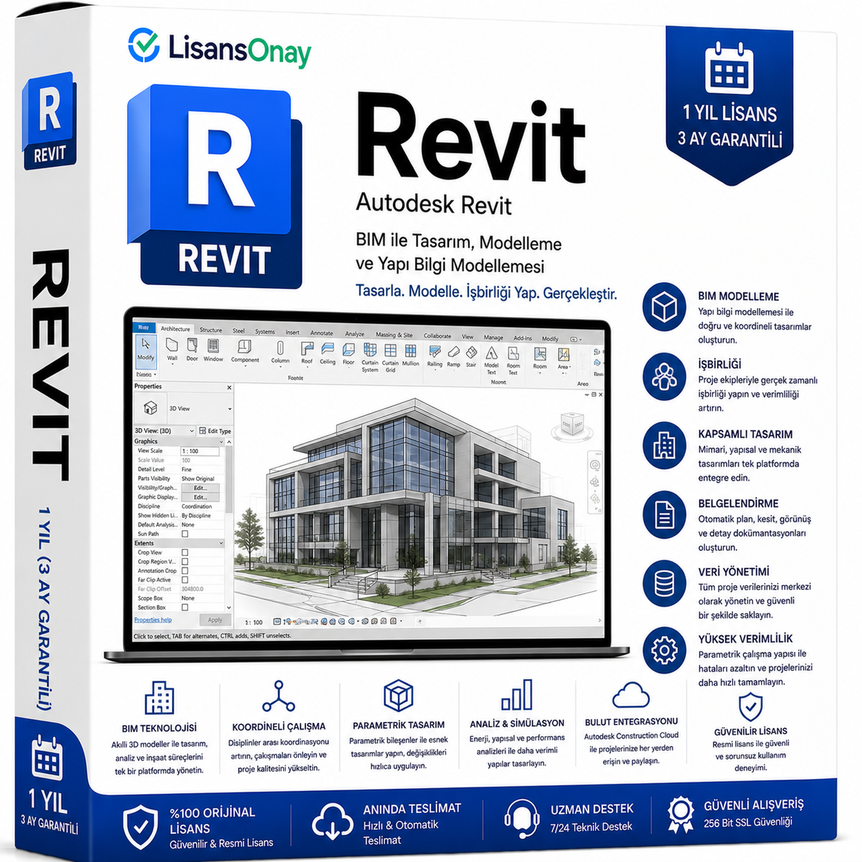 Autodesk Revit 1 Yıllık Abonelik Lisansı (3 Ay Garantili)