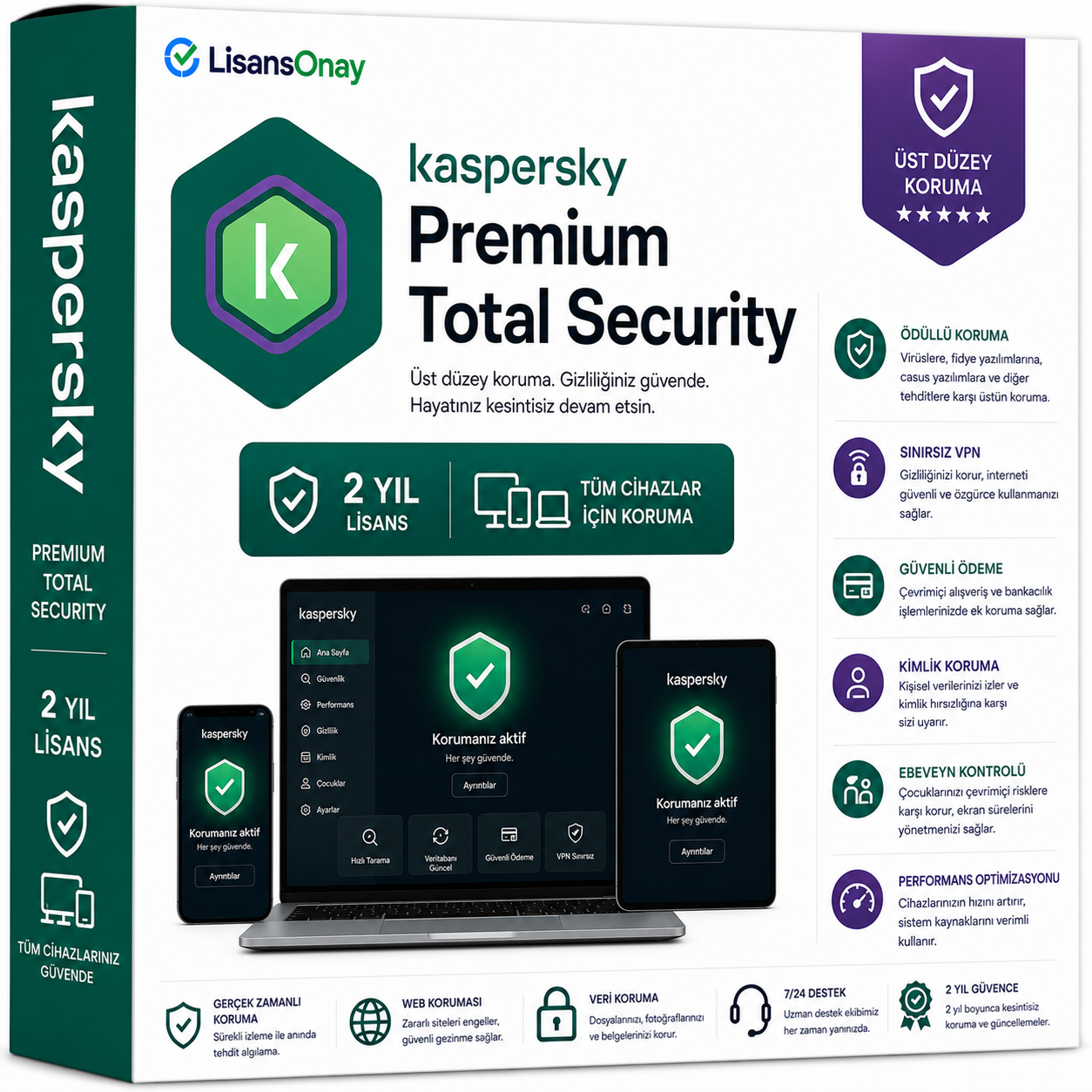 Kaspersky Premium Total Security Dijital Lisans Anahtarı (2 Yıl)