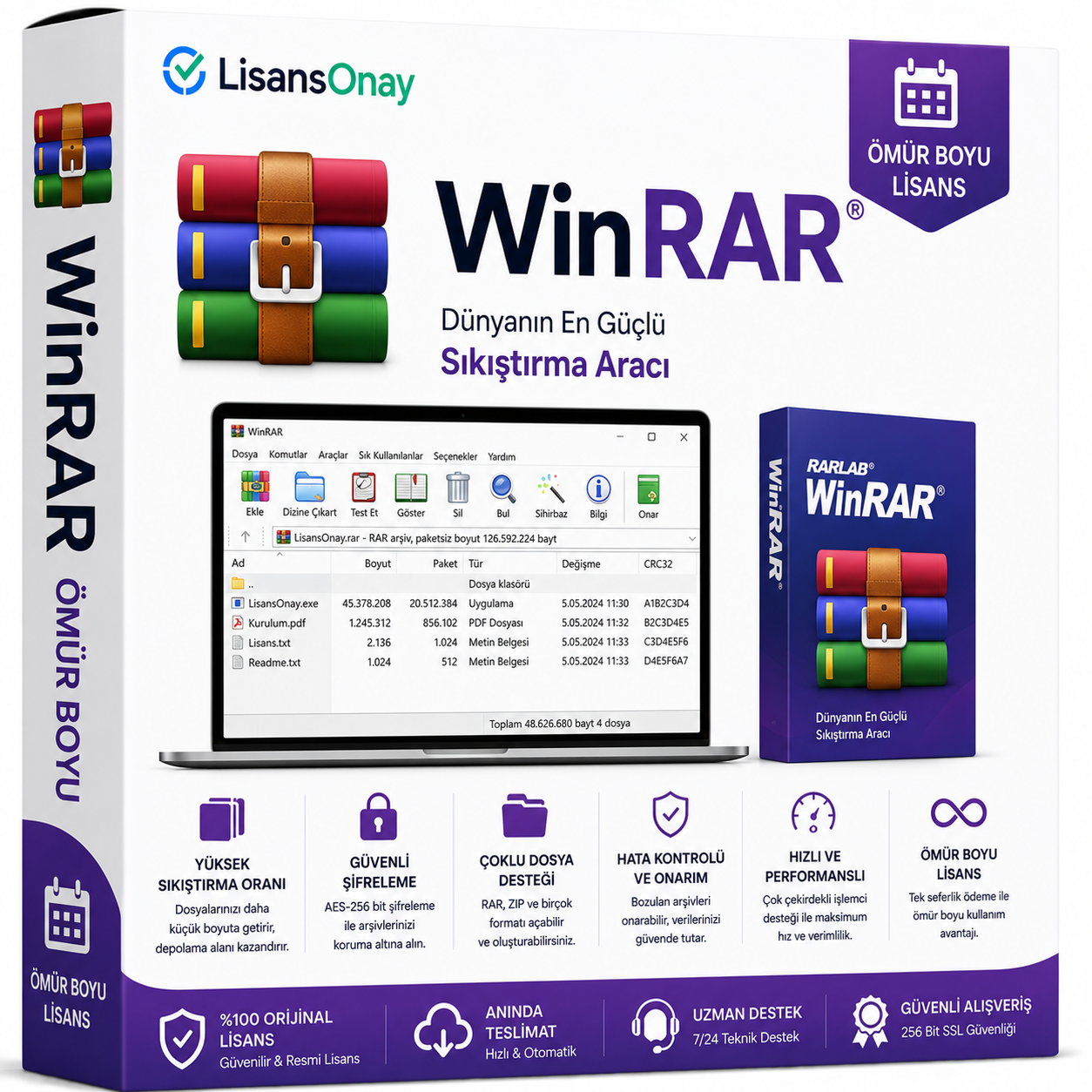 WinRAR Ömür Boyu Lisans Anahtarı