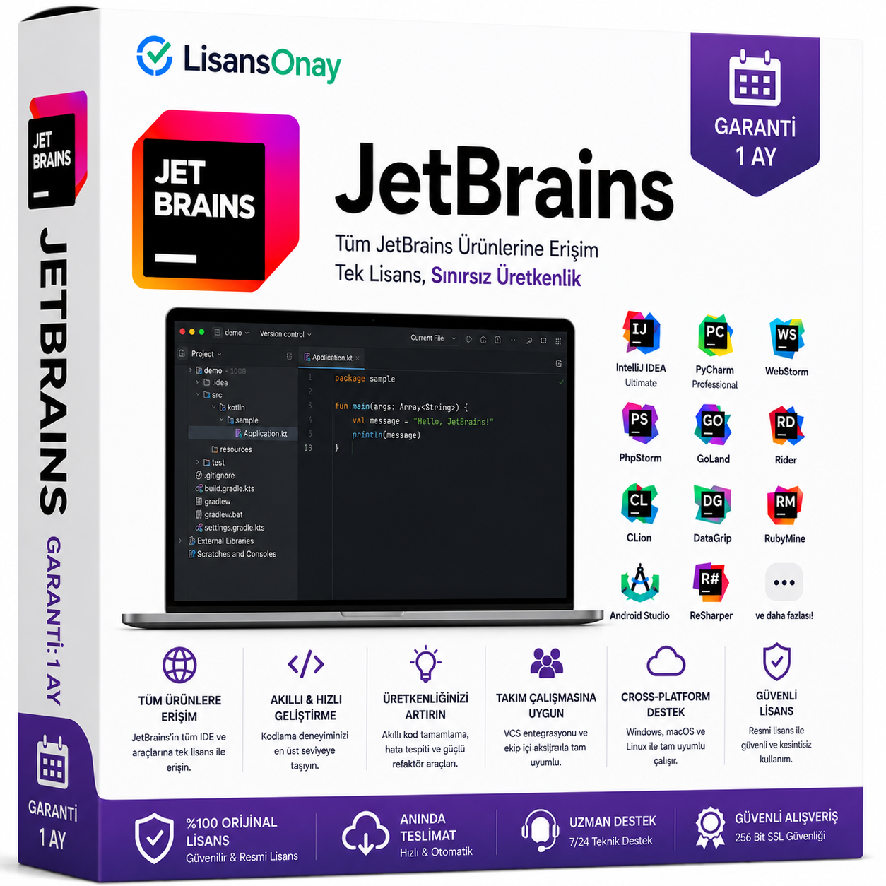 JetBrains All Products Pack 1 Aylık Abonelik Lisansı
