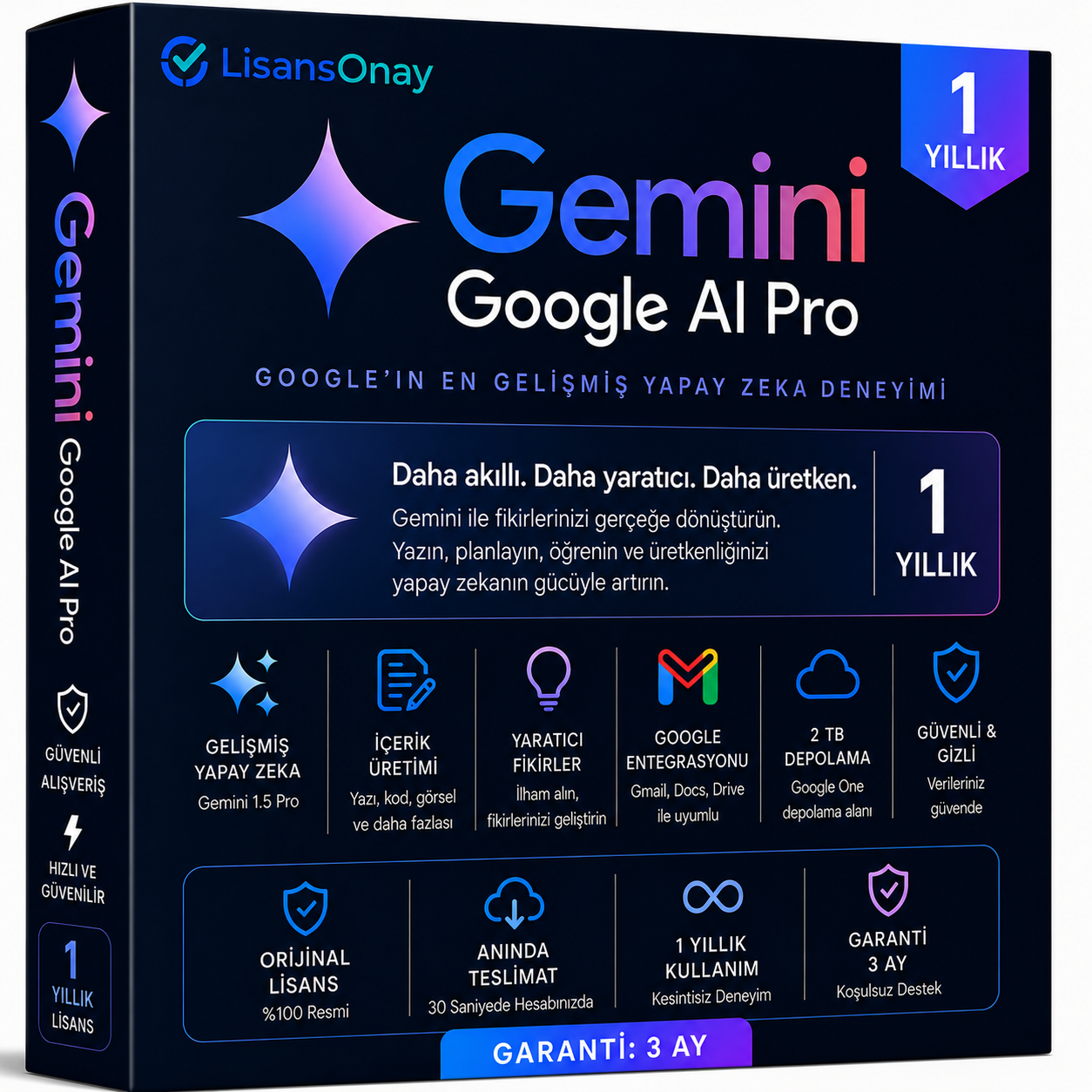 Google Gemini AI Pro 1 Yıllık Abonelik (3 Ay Garantili)
