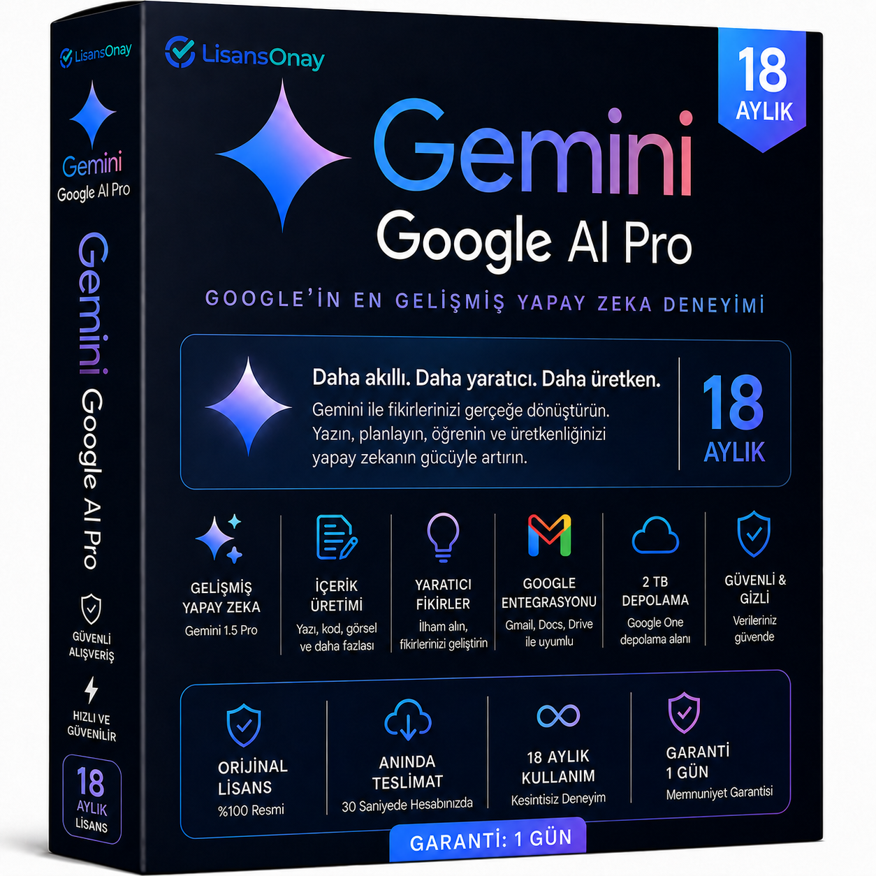 Google Gemini AI Pro 18 Aylık Abonelik (Aktivasyon Garantili)