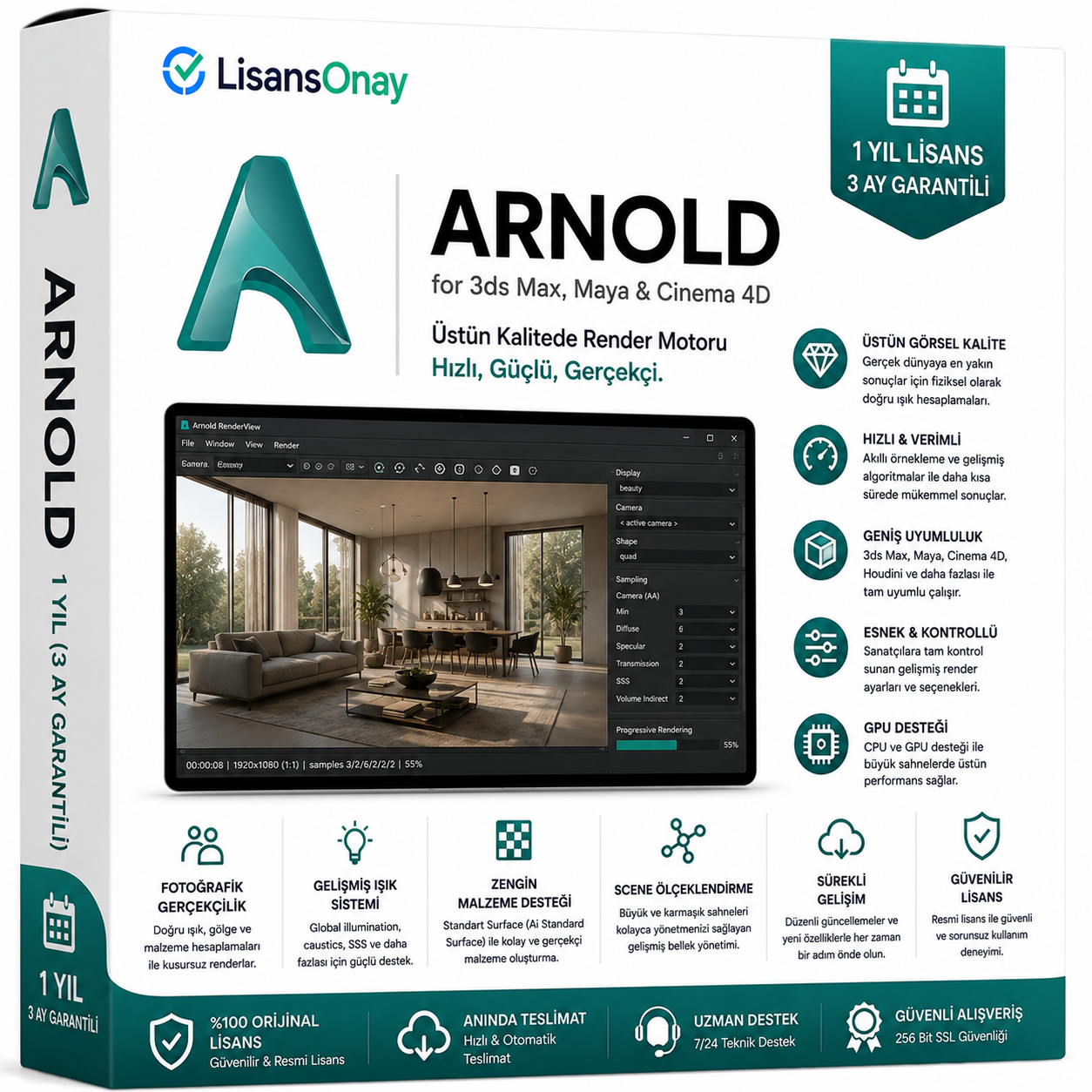 Autodesk Arnold 1 Yıllık Abonelik (3 Ay Garantili)
