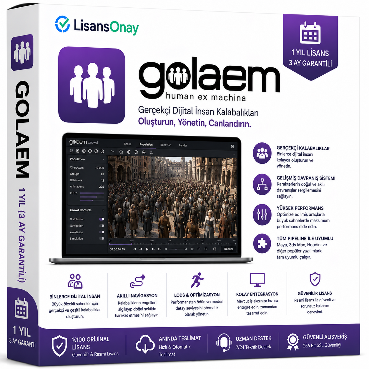 Golaem Crowd 1 Yıllık Abonelik (3 Ay Garantili)